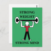 Bodybuilding Fitness Athlete Postkarte (Vorne/Hinten)