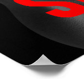 Bodybuilding Fitness Inspiration Schwarz & Weiß Poster (Ecke)