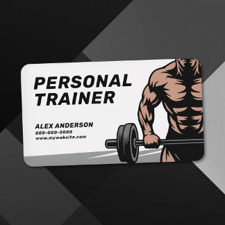 Bodybuilding & Fitness Personal Trainer Visitenkarte