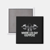 Bodybuilding-Fitness-Workout-Gy Magnet (Vorderseite/Rückseite)