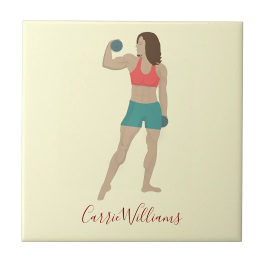 Bodybuilding Fliese (Vorderseite)