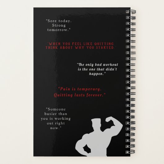 Bodybuilding für die schwarze Gymnastik Planer (Rückseite)