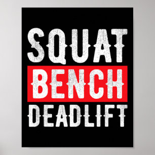 Bodybuilding für die Sitzbänke Poster