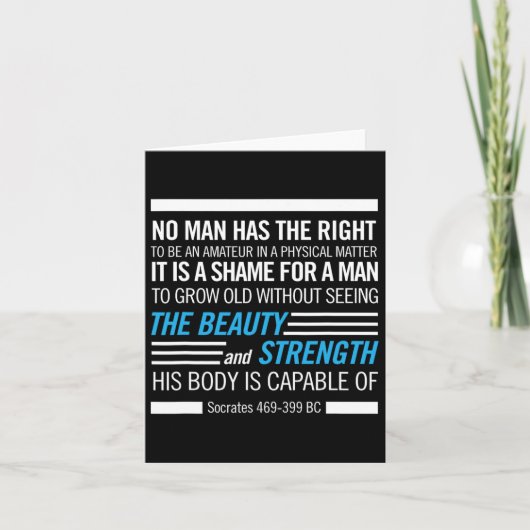 Bodybuilding für physische Fitness Karte (Vorderseite)