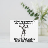 Bodybuilding Gay Humor Postkarte (Stehend Vorderseite)