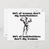 Bodybuilding Gay Humor Postkarte (Vorne/Hinten)