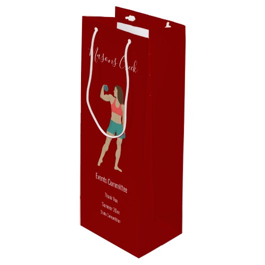 Bodybuilding Geschenktüte Für Weinflaschen (Vorderseite Schrägansicht)