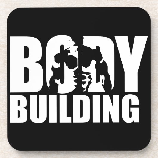 Bodybuilding Getränkeuntersetzer (Vorderseite)