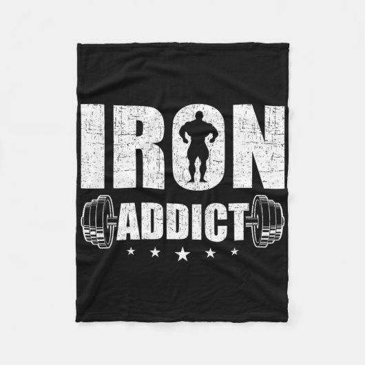 Bodybuilding-Gewichtheben-Workout-Geschenk Co. Eis Fleecedecke (Vorderseite)