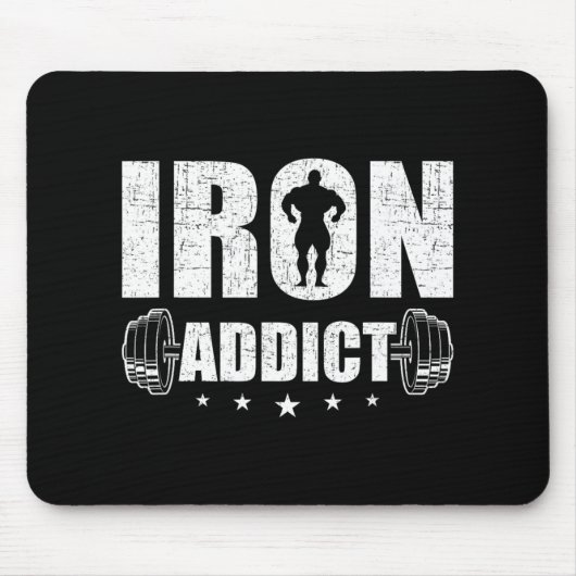 Bodybuilding-Gewichtheben-Workout-Geschenk Co. Eis Mousepad (Vorne)