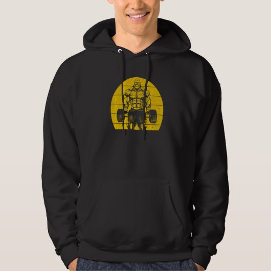 Bodybuilding Gorilla for the next workout in the g Hoodie (Vorderseite)