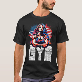 Bodybuilding Gorilla Gym Fitness Bestie Frau T-Shirt