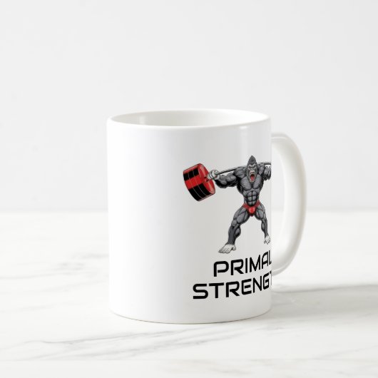 Bodybuilding Gorilla Kaffeetasse (VorderseiteRechts)
