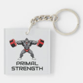 Bodybuilding-Gorilla Schlüsselanhänger (Rückseite)