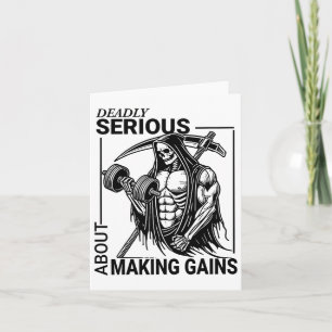 Bodybuilding Grim Sensenmann Skeleton Gym Gains Mo Karte