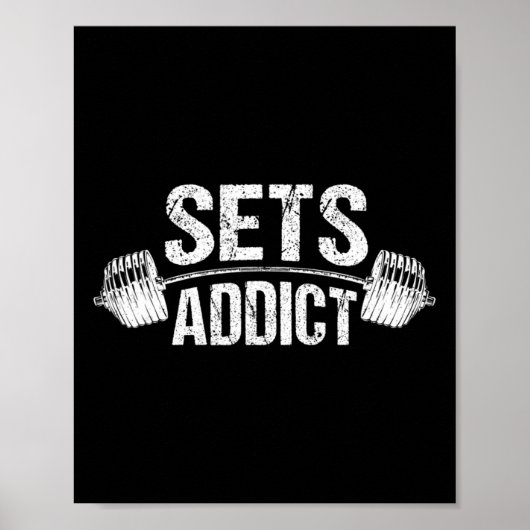 Bodybuilding Gym Fitness Workout Lover Set Poster (Vorne)