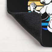 Bodybuilding Gym Lover Retro Mousepad (Ecke)