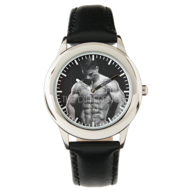 Bodybuilding Gym Motivation Armbanduhr (Vorderseite)