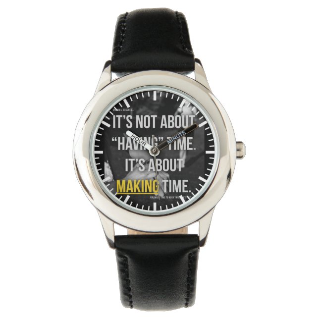 Bodybuilding Gym Motivation Armbanduhr (Vorderseite)