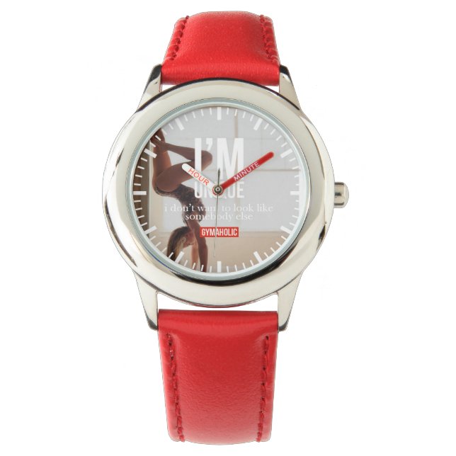 Bodybuilding Gym Motivation Armbanduhr (Vorderseite)