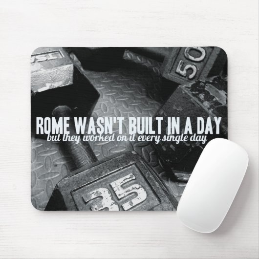 Bodybuilding Gym Motivation Mousepad (Mit Mouse)