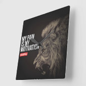 Bodybuilding Gym Motivation Quadratische Wanduhr (Winkel)