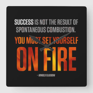 Bodybuilding Gym Workout Quadratische Wanduhr