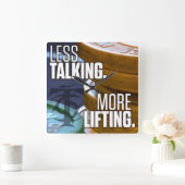 Bodybuilding Gym Workout Quadratische Wanduhr (Zuhause)