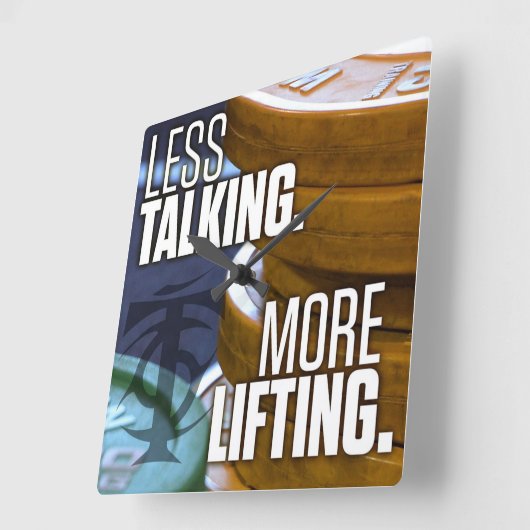 Bodybuilding Gym Workout Quadratische Wanduhr (Winkel)