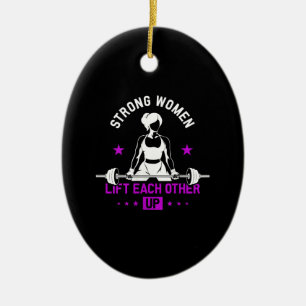 Bodybuilding-Gymnastik und Funny Training Keramik Ornament