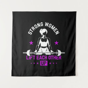 Bodybuilding Gymnastiktrainings für Frauen Wandteppich