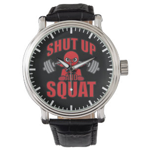 Bodybuilding - Halt und Squat - Kawaii Leg Day Armbanduhr