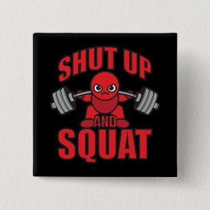 Bodybuilding - Halt und Squat - Kawaii Leg Day Button