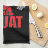 Bodybuilding - Halt und Squat - Kawaii Leg Day Geschirrtuch (Viertel Falte)