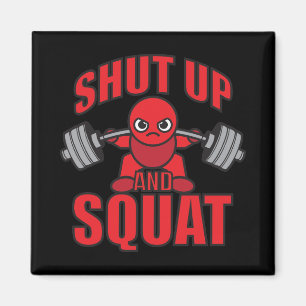 Bodybuilding - Halt und Squat - Kawaii Leg Day Magnet