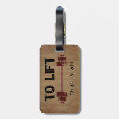 Bodybuilding heben gepäckanhänger (Rückseite vertikal)