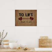 Bodybuilding heben poster (Küche)