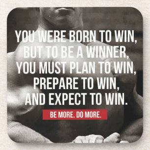 Bodybuilding Inspiration - Geboren zu gewinnen - W Getränkeuntersetzer