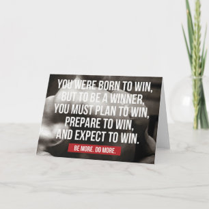 Bodybuilding Inspiration - Geboren zu gewinnen - W Karte