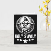 Bodybuilding Jesus Fitness Heiliger Schwolger Sonn Karte (Gelbe Blume)