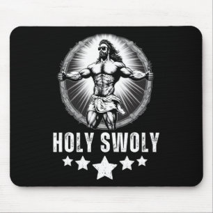 Bodybuilding Jesus Fitness Heiliger Swoly Lustiges Mousepad