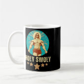 Bodybuilding Jesus Fitness Holy Swoly Funny Gym Kaffeetasse (Links)