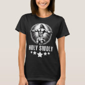 Bodybuilding Jesus Fitness Holy Swoly Gym T-Shirt (Vorderseite)