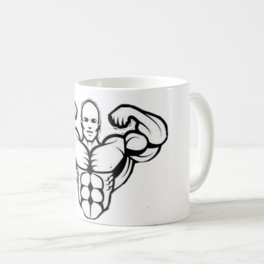 Bodybuilding Kaffeetasse (VorderseiteRechts)