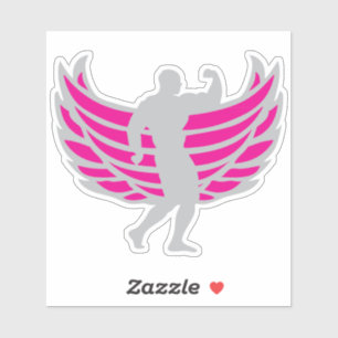 Bodybuilding Körper Athlete Fitnessflügel 1 Aufkleber