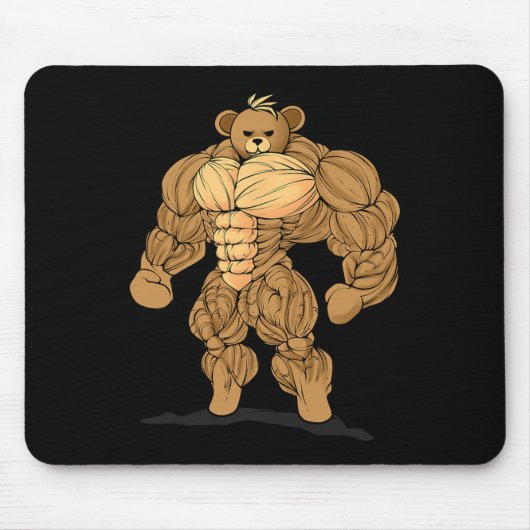 Bodybuilding Kraft Sport Bär  Mousepad (Vorne)