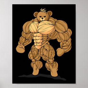 Bodybuilding Kraft Sport Bär Poster