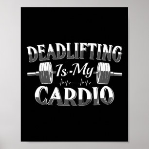 Bodybuilding Kraftdreikampf Langhantelziehen ist m Poster