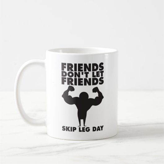 Bodybuilding - Leg Day nicht überspringen - Squat Kaffeetasse (Links)