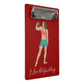 Bodybuilding Mini Klemmbrett (Schrägansicht)